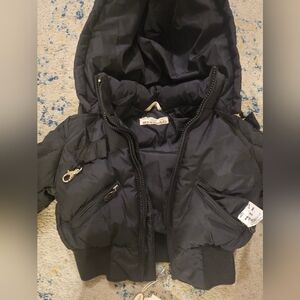 Manudieci Toddler Puffer Winter Coat- Black- Size 2. NWT